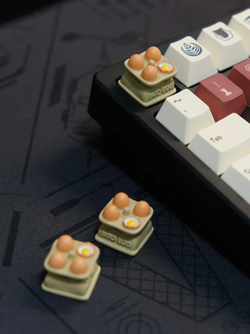 Egg Key Cap Resin 3D Artisan Keycap Cute Original Cartoon Keyboard Caps Custom Keycaps for Mechanical Keyboard Accessories Gift