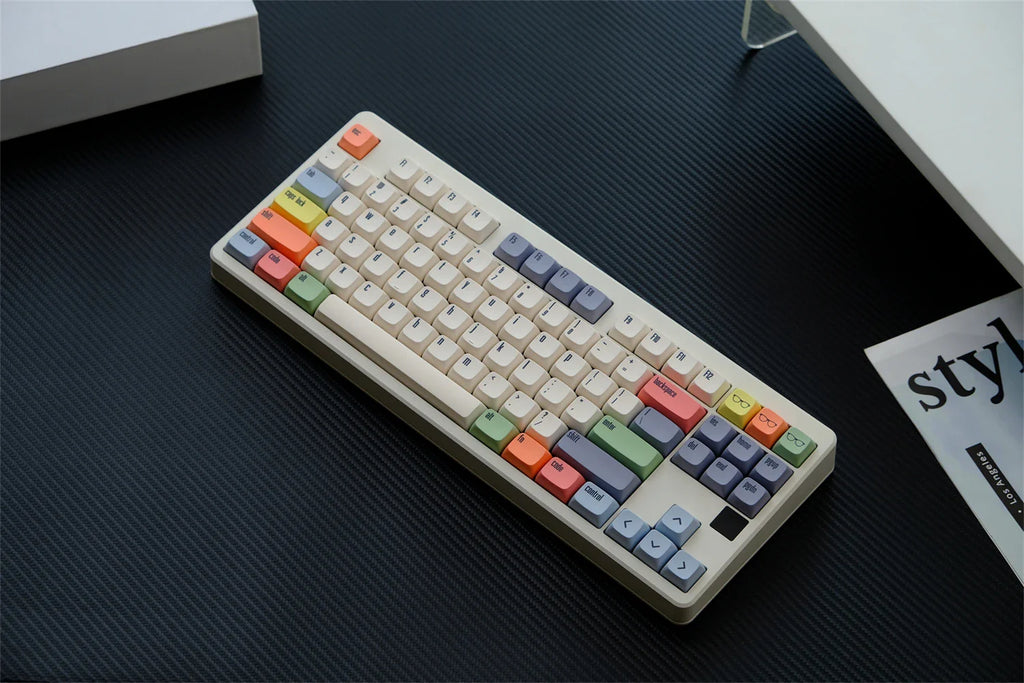 XDA PBT Keycaps Dye Sub Keycap For Mechanical Keyboard Gaming 75% Color Key Caps Wooting Minimalism Retro Custom DIY