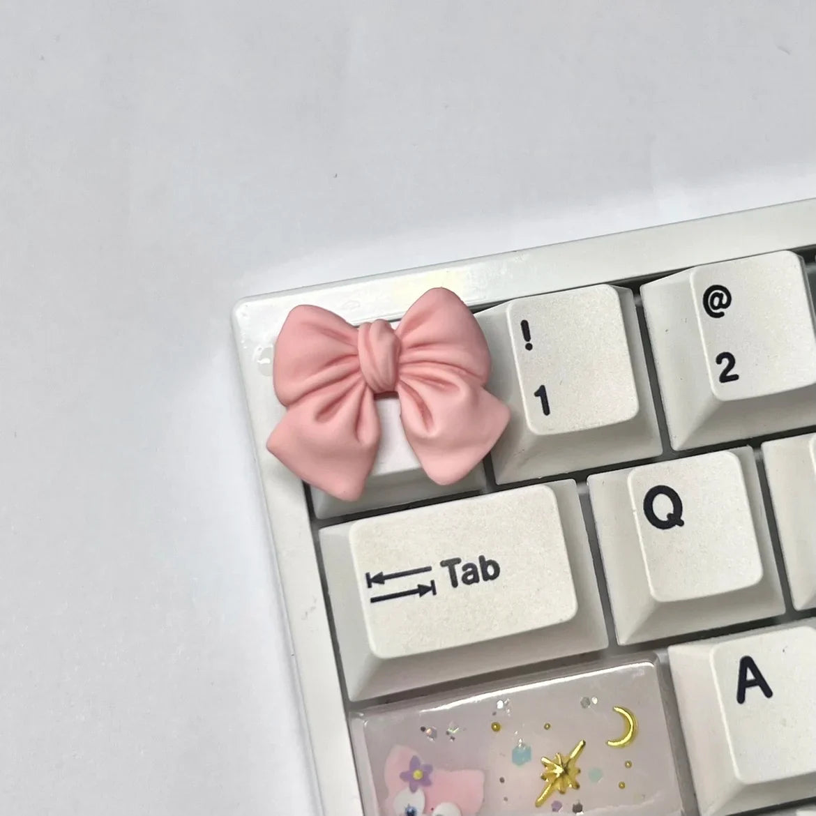 MiFuny Cute Bow Tie Keycap Anime Key Cap OEM R4 Keyboard Cap Custom Kawaii Key Cap for Mechanical Keyboard Accessories Gift