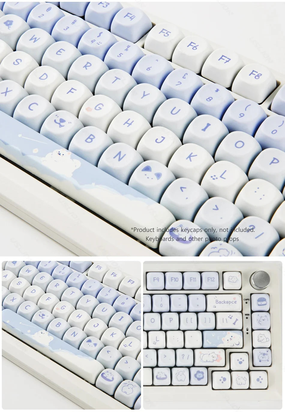 95/132 Keys Cartoon Keycaps PBT Hakimi Dog Cats Keycap MOA Profile Dye Sublimation Keycap For Mechanical Gaming Keyboard