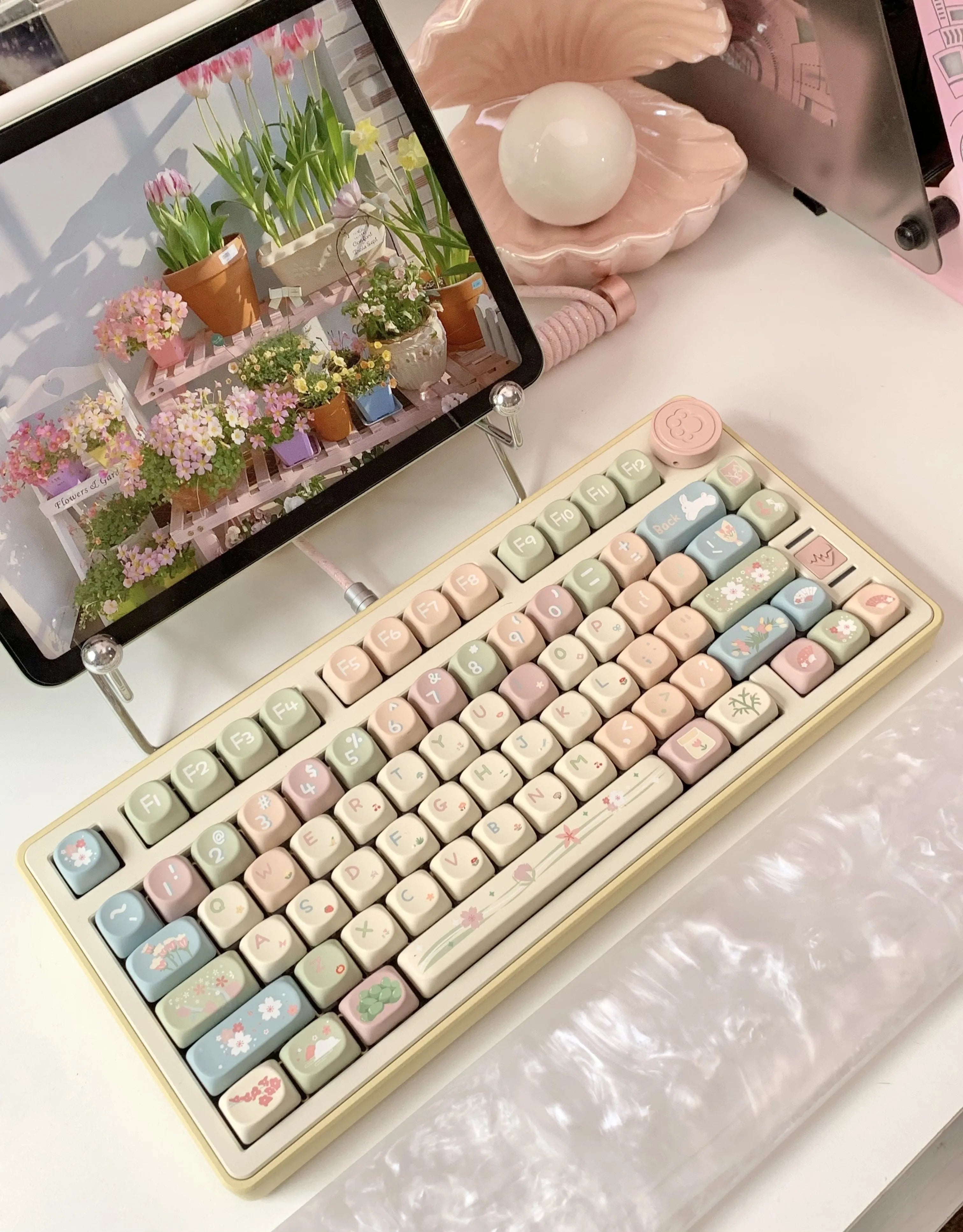 MOA Keycaps Cute Alice Keycaps Cute Keycaps 141 Keys PBT Sublimation Mechanical Keyboard Cap 2.25 U 2.75U