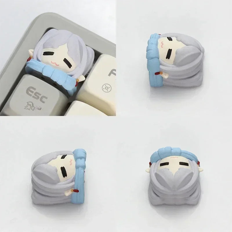 Anime Keycaps Cute Resin Keycap Cherry Profile Custom Artisan Keycaps for Mechanical Keyboard Key Caps Switch Opener Gamer Gifts