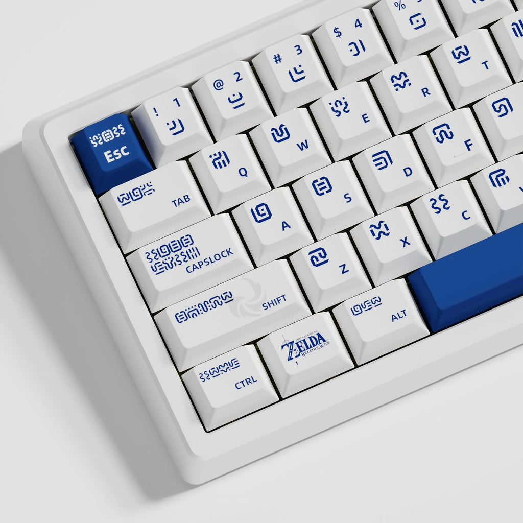 125 Keys/set Sheikah Keycaps PBT Dye Lightproof Key Caps Cherry Profile 68 75 87 98 Layout Custom Keyboard Keycap For Zelda Game
