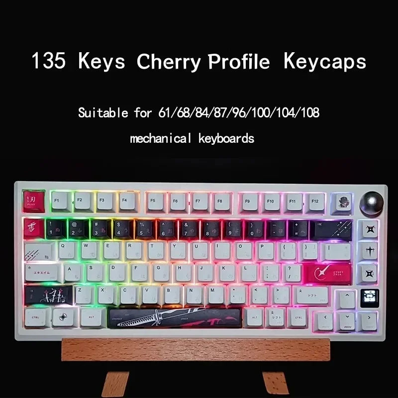 Keycaps for Keyboard with Japanese Layout Anime Keycaps PBT Dye-Sublimation Thick Keycaps Cherry Profile133 134 135Keys