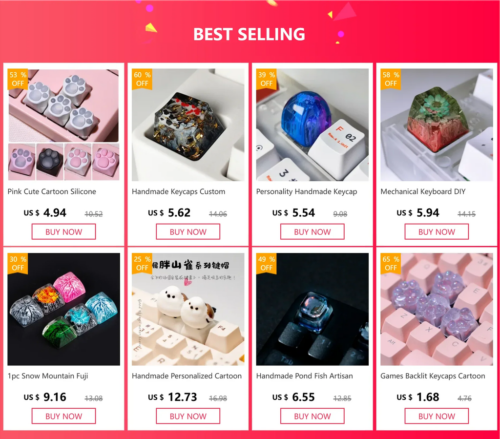 Cat Paws Keycaps For Mechanical Keyboard Animation Metal Custom Keycap Buttons Key Cap For Cherry Mx Switch Artisan keycaps