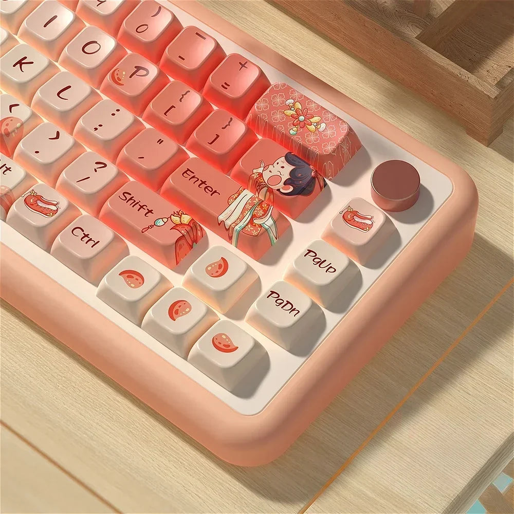 MDA Cartoon Personalized Keycap Set PBT Large Set Creative for MX Switch 60/84/90/104/108 Gaming Mechanical Keyboards