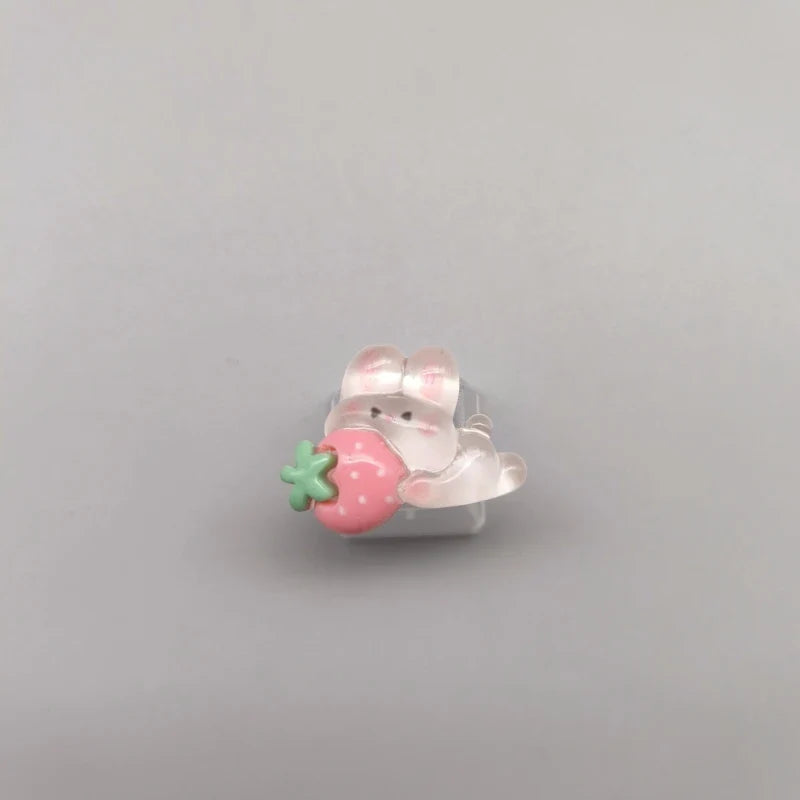 Long Eared Rabbit Personalized Keycap Mechanical Keyboard Special Transparent Cute Gift TabESC Supplementary Decoration Keycap