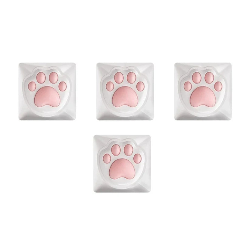 F3KE Fun Keycaps for Mechanical Keyboards Cat Claw Shape with Soft Silicone Pads and Corrosion-Resistant Keycaps Accessories