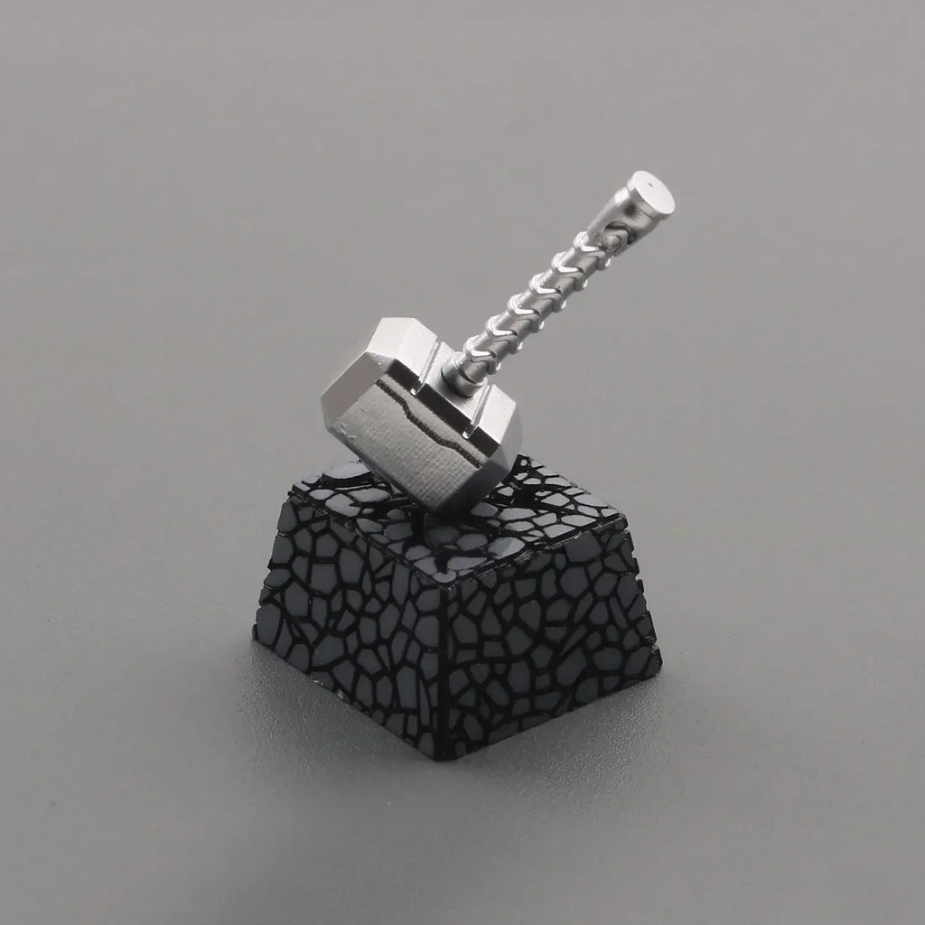 New 2In1 Resin Keycaps Thor Hammer for Mechanical Classic Retro Transparent Key Cap Suit Esc Button Personalized Keycaps