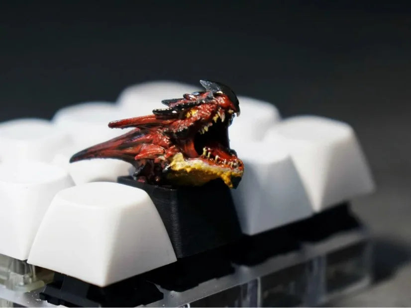 MonsterHunter Dragon Anime Artisan Point Keycaps 3D Customization Handmade Gaming Decoration KeyCap for Mechanical Keyboard Gift