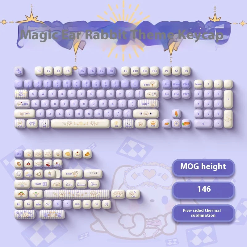 Akko Mechanical Keyboard Keycaps Mog Height 146 Keys Customization Keycap Pbt Thermal Sublimation Office Gaming Accessories Gift