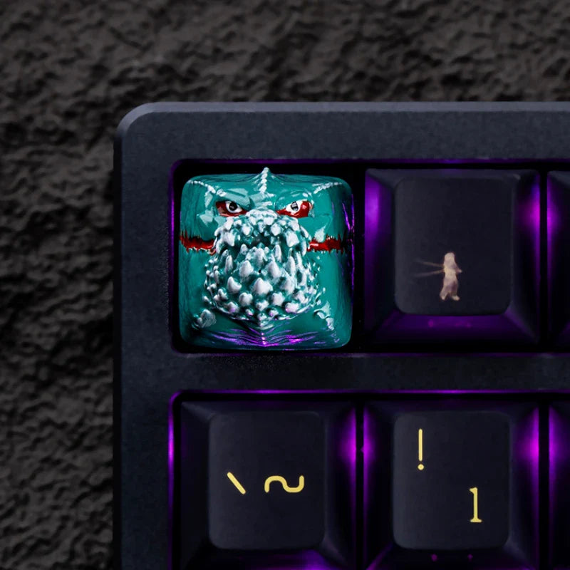 MonsterHunter Dragon Anime Artisan Point Keycaps ESC Custom Personality R4 Gaming Decoration KeyCap for Mechanical Keyboard Gift