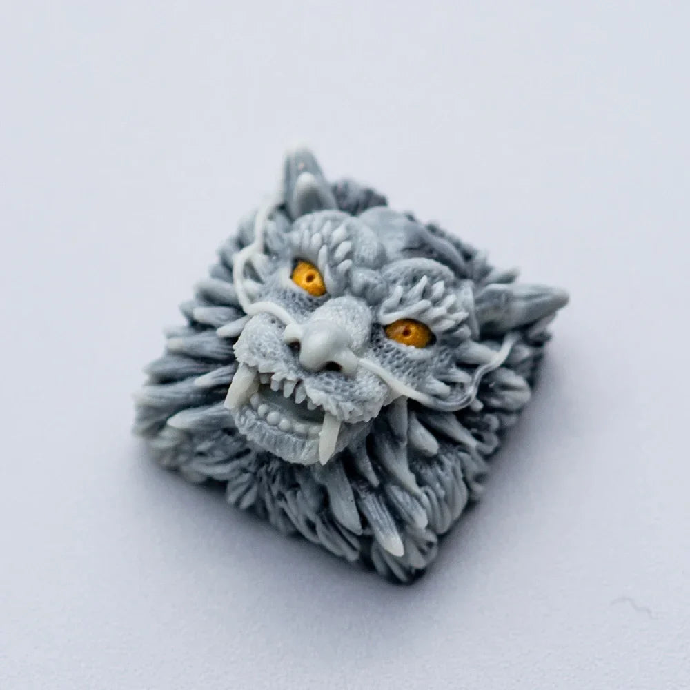 Dragon Head Keycap 3D Resin Artisan Keycaps for Mechanical Keyboard Custom Handmade Cool Gaming Keyboard Key Caps Accessories