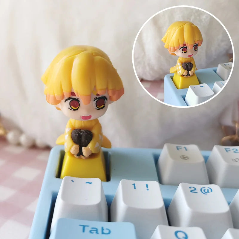 Demon Slayer Custom 3D Keycaps for Mechanical Keyboard - Cute Anime Game Accessories Decoration Gift