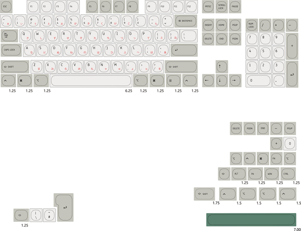 Idobao Retro MA Keycaps for MAC Keyboard Keycap PBT Original Design for Mechanical Keyboard Cherry MX Switches Simplism Key Caps
