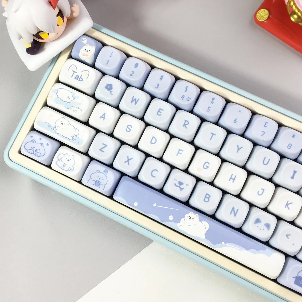 95Keys MOA Profile Keycaps PBT Five-sided Sublimation Cute Cartoon Key Caps for GMK67 GMK87 Gaming Mechanical Keyboard MX Switch