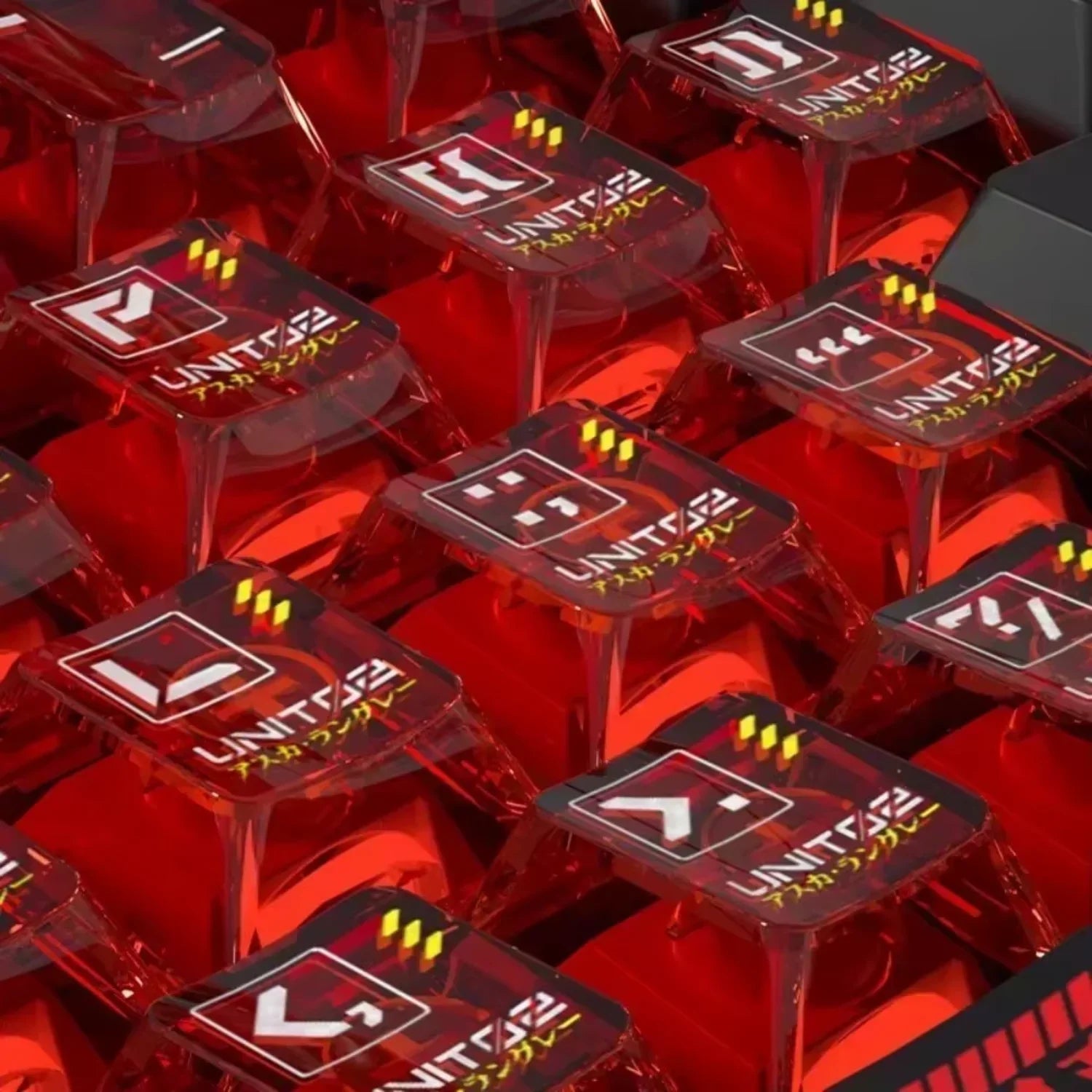 Duplex Translucent Cherry Keycap Set PBT Side Engraved for MX Switch HI75 HI8 68 F99 104 64 Wooting Mechanical Keyboards