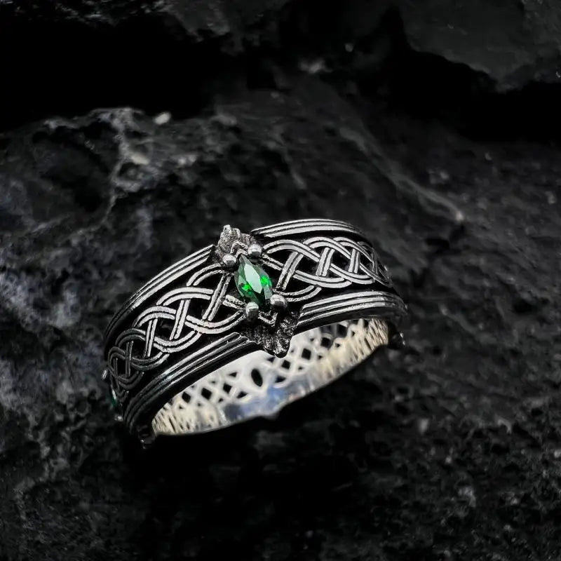 Retro Domineering Ethnic Style Fire-Breathing Dragon Ring Men\\'s Charm Open Ring Punk Motorcycle Rider Jewelry Accessories