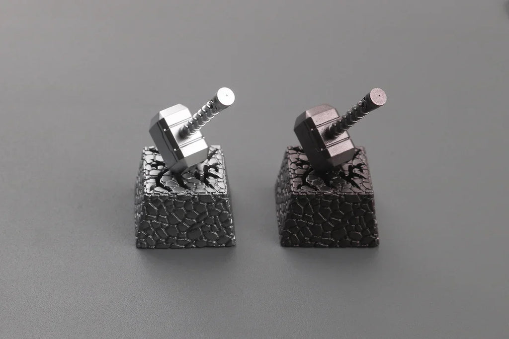 New 2In1 Resin Keycaps Thor Hammer for Mechanical Classic Retro Transparent Key Cap Suit Esc Button Personalized Keycaps