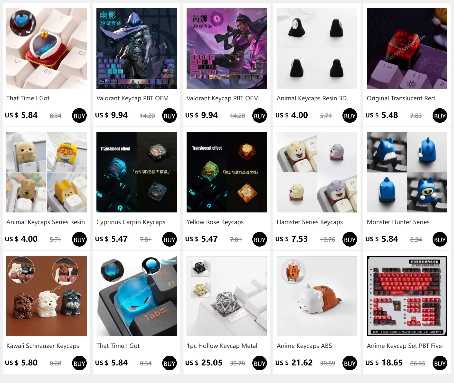 Ceramic Keycaps Set 123/101-key Smooth Surface Tough and Resistant To Falling HIFI Cross Axis Mechanical Keyboard WASD Keycap