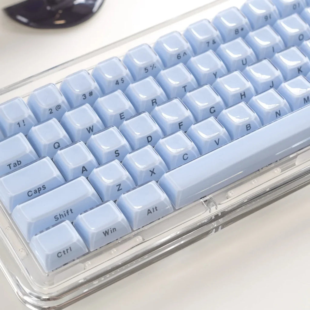 Jelly Crystal Keycaps Side Engraved Pink Blue 113keys Two-tone lnjection Molded DIY Mechanical Keyboard OEM Translucent Keycaps