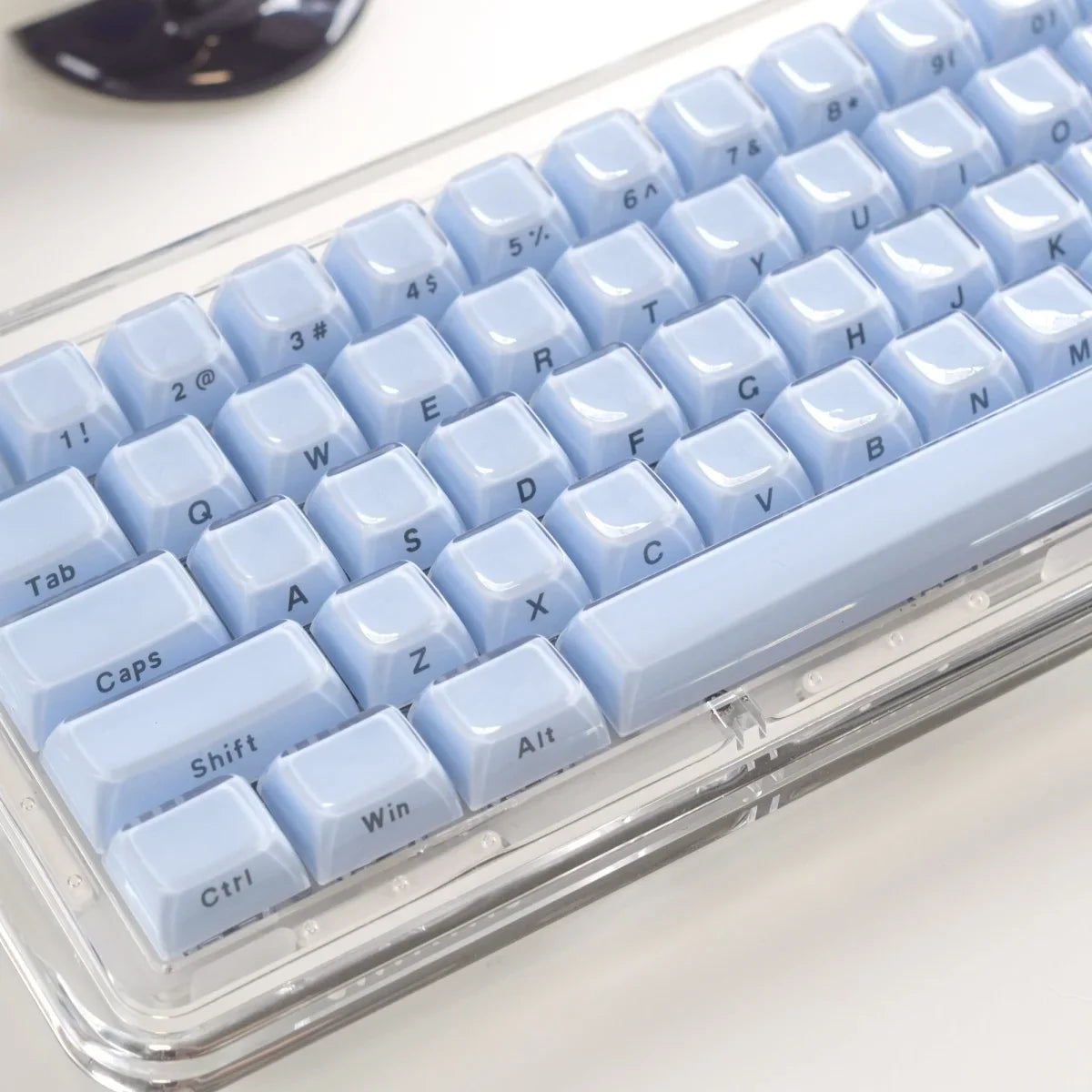 Jelly Crystal Keycaps Side Engraved Pink Blue 113keys Two-tone lnjection Molded DIY Mechanical Keyboard OEM Translucent Keycaps