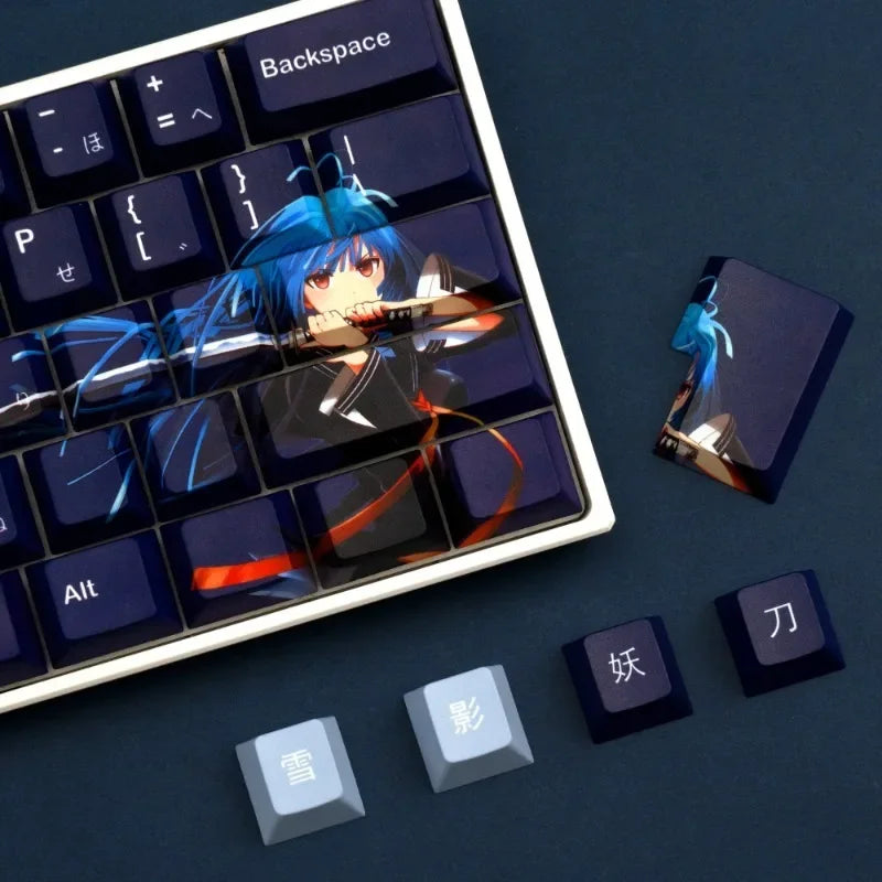 Keycaps for Keyboard with Japanese Layout Anime Keycaps PBT Dye-Sublimation Thick Keycaps Cherry Profile133 134 135Keys