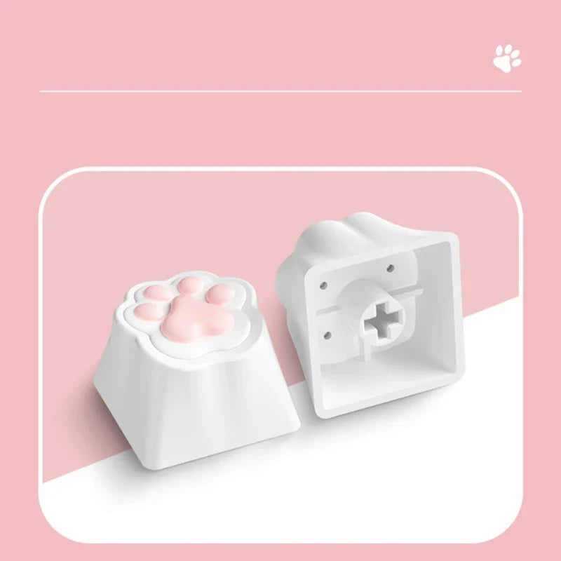 Custom Keycaps Personality Cat Paw Keycaps OEM Profile for MX Structure Mechanical Keys Caps Cute Keys Caps Replacement