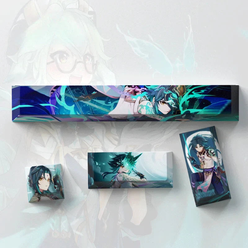 New Genshin Impact Keycaps DIY Anime Keyboard Cap Cherry Profile Pbt R4 Customl Mechanical Keyboard Decorative Accessories Gifts