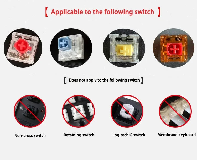 Cherry Profile Double Shot Keycaps 222 Keys ABS Keycaps Transparent PC Keycaps for Gateron MX Switches Mechanical Gamer Keyboard
