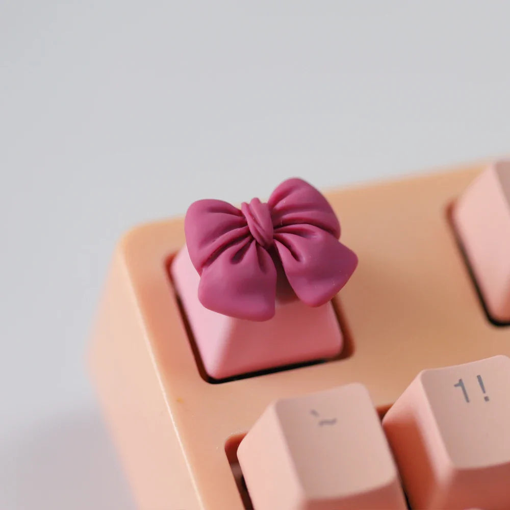 New Bowknot Cute Esc Keycap Creative Kawaii Pink Keycaps Girl Woman for OEM Profile Cherry Mx Switch Mechanical Keyboard