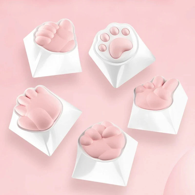 Colorful Paw Keycaps for Standard Mechanical Keyboards Sublimation Dye Technology Keys Caps for Long-Lasting Colors