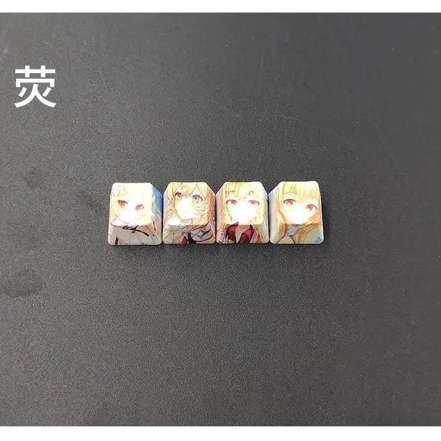 Cartoon Anime Genshin Impact Keycap zhongli Mechanical keyboard replacement key R4 PBT thermal sublimation Cherry OEM height