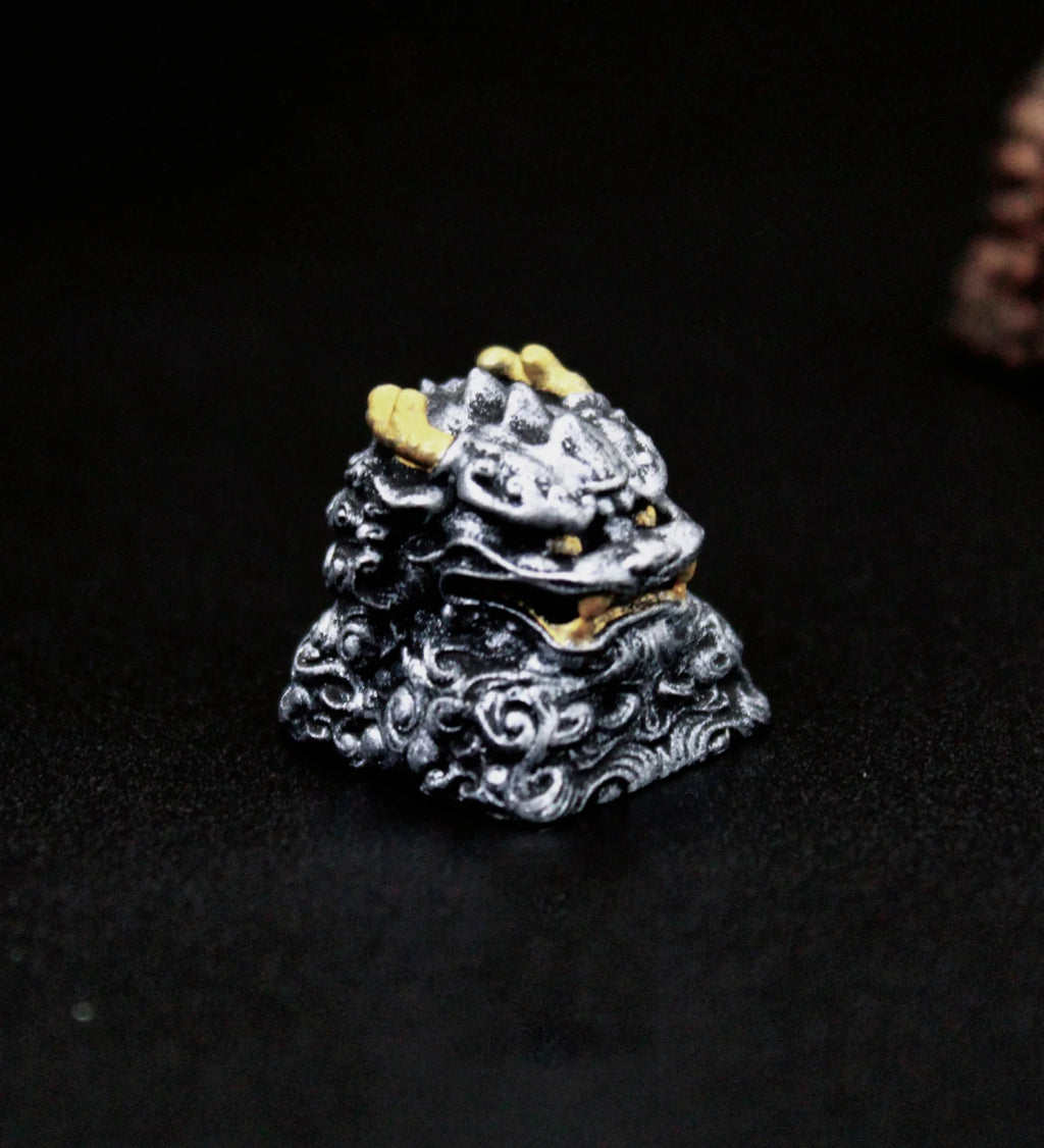 IDeal OEM Resin Keycaps Cherry MX Corss Switch Mechanical Keyboard No Backlit ESC F Zone Keycaps Lion Carved Customize Key Cap