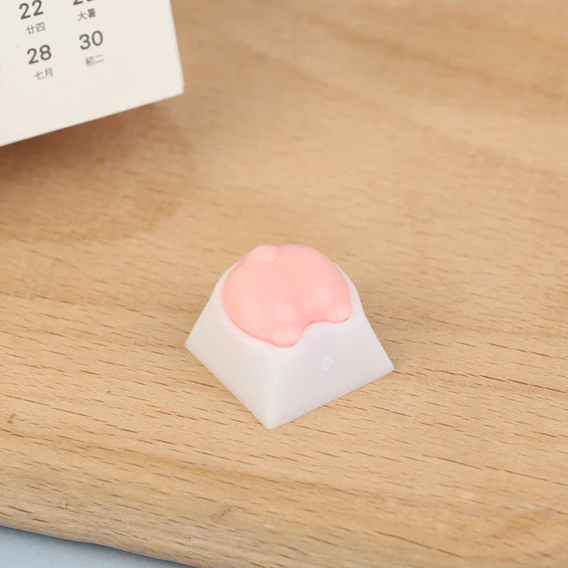 Cute Cat Paw Keycaps For Mechanical Keyboard For Cherry MX Switch DIY Custom Key Cap Soft Silicone Keycup Artisan Pink Color